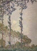 Wind Effect,Sequence of Poplars Claude Monet